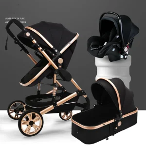 Baby stroller 3 in 1 stroller folding two-sided child carriage