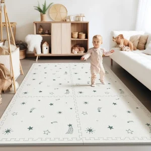 Baby Foam Play Mat, 72x48 Crawling Mat, Floor Mats for Kids for Baby with Interlocking Floor Tiles