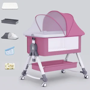 Luxury pink Light Baby Cradle