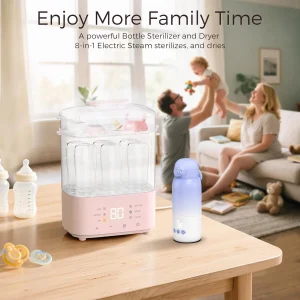All-in-One Electric Steam Sterilizer Bottle Sanitizer for Baby Bottles, Pump Parts Accessories