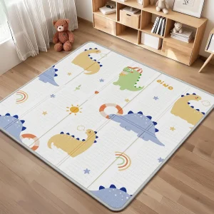 Foldable Baby Play Mat, PIGLOG Waterproof Playmats for Babies and Toddlers 50x50 Playpen