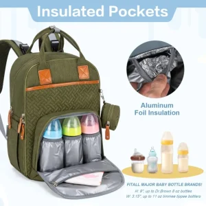 Waterproof Quilted Diaper Bag for Mom