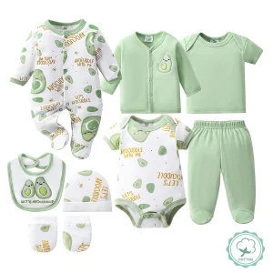 8PCS Newborn Baby Cotton Outfit Set