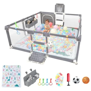 73x71 Baby Play Yard with Play Mat