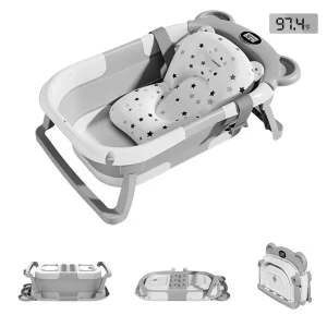 Baby Bathtub with Thermometer & Drain