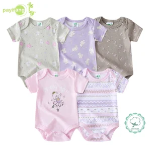 5PCS Baby Girl Casual Romper Set