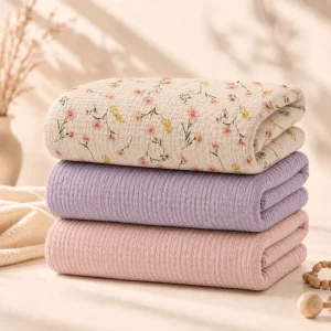 3-Pack Newborn Muslin Swaddle Blankets
